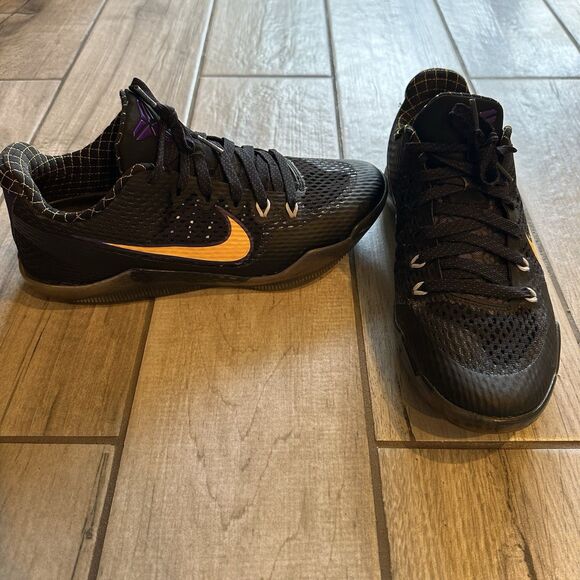 Nike Kobe 11 Carpe Diem - Size 9 Black White, Purple And University Gold EUC - Picture 1 of 6